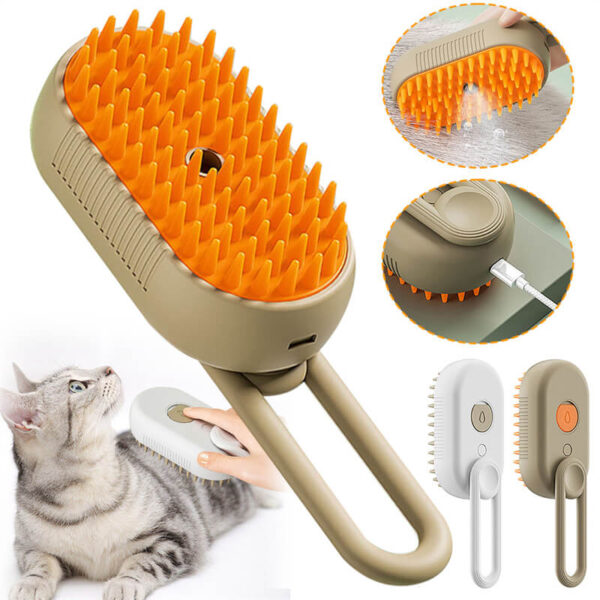 Pet Grooming 3-in-1 Cat Steam Brush 1