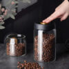 Black Vacuum Sealed Coffee Bean & Food Storage Jar Set