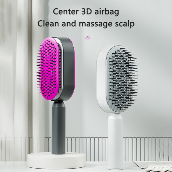 Self-Cleaning Hairbrush: One-Key, Anti-Static with Scalp Massage 1