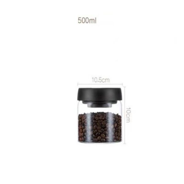 Black Vacuum Sealed Coffee Bean & Food Storage Jar Set 4