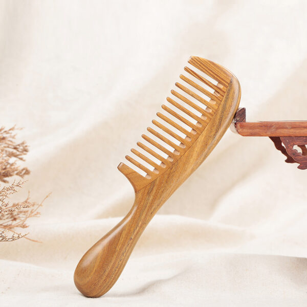 Green Sandalwood Hair Comb 4