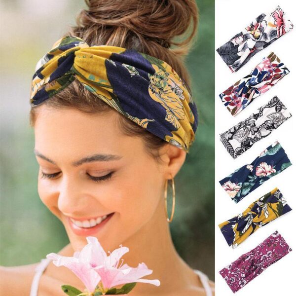 Floral cross hair band 1