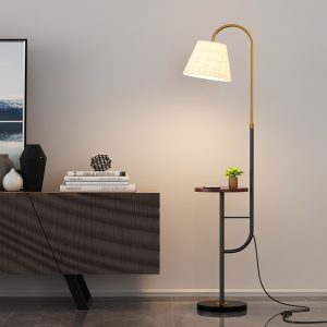 Floor Lamp with Shelves